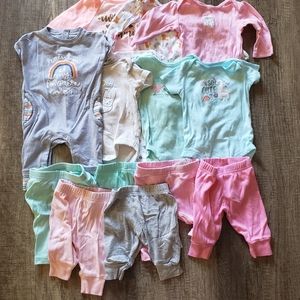 14 Piece Baby Girl 0-3month clothing Bundle
